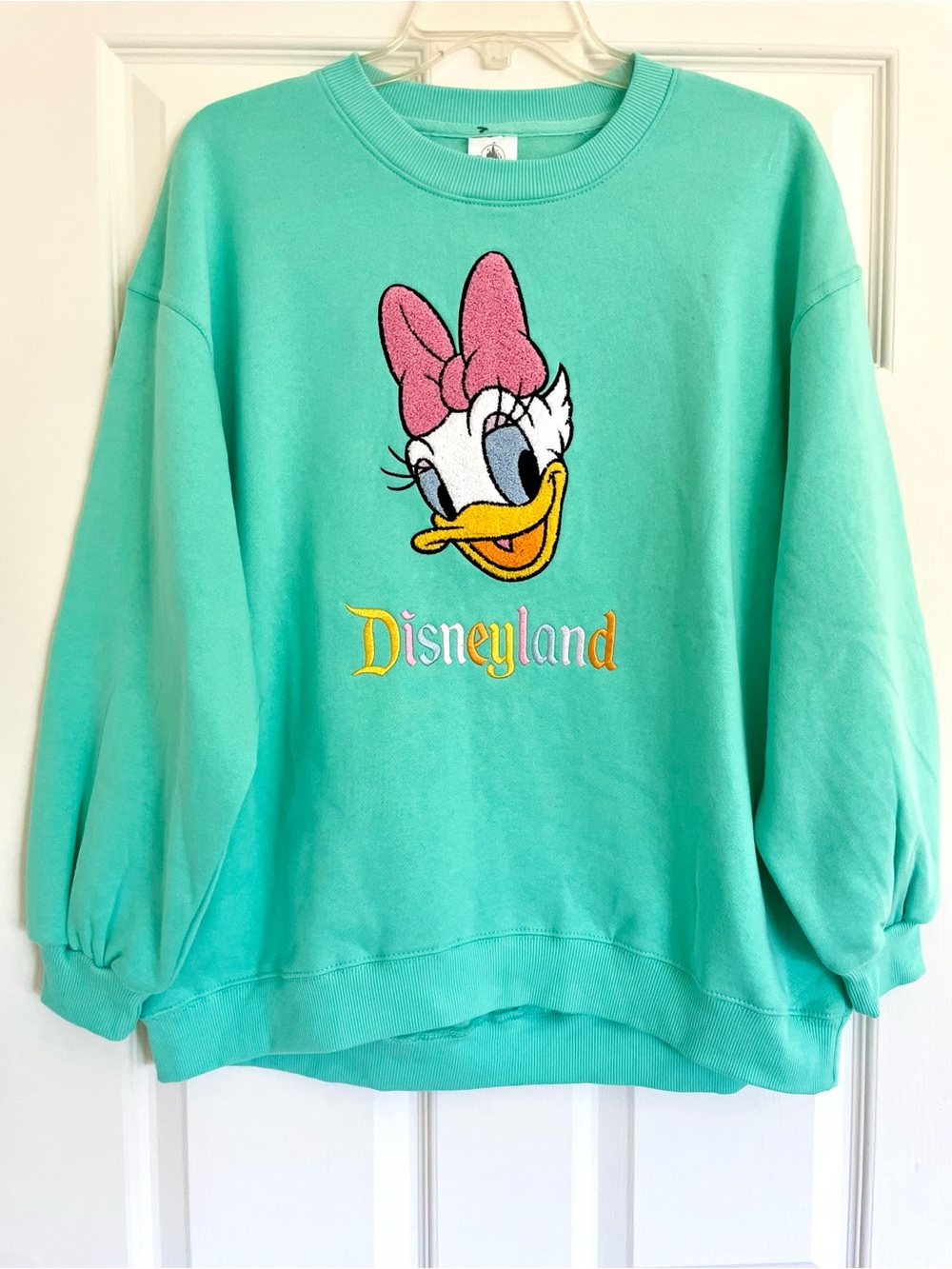 Disney Parks Daisy Duck Embroidered Disneyland Pullover Sweatshirt